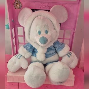 Disney Plush Mickey Mouse in Blue and White